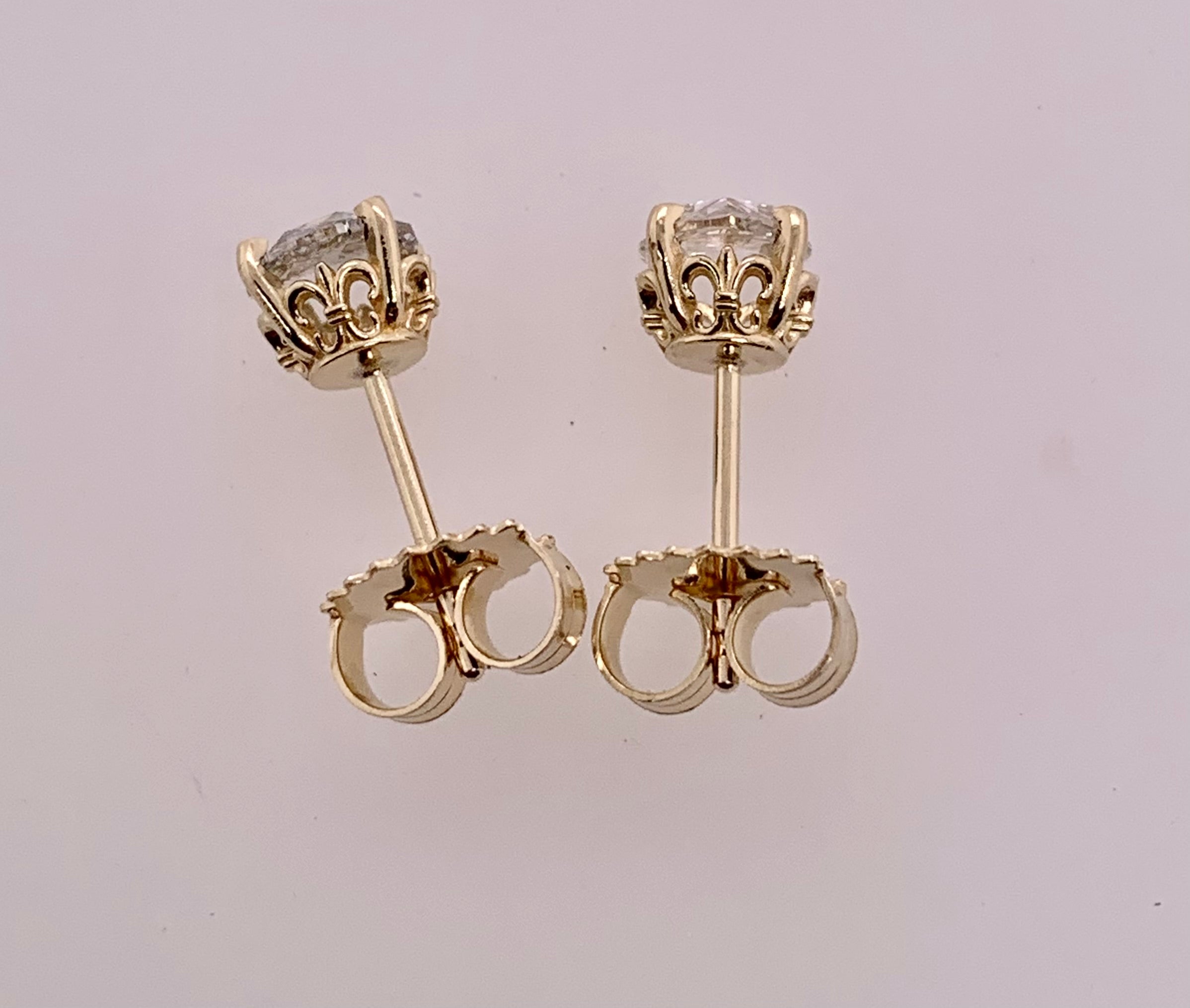 Rose Cut Diamond Earrings