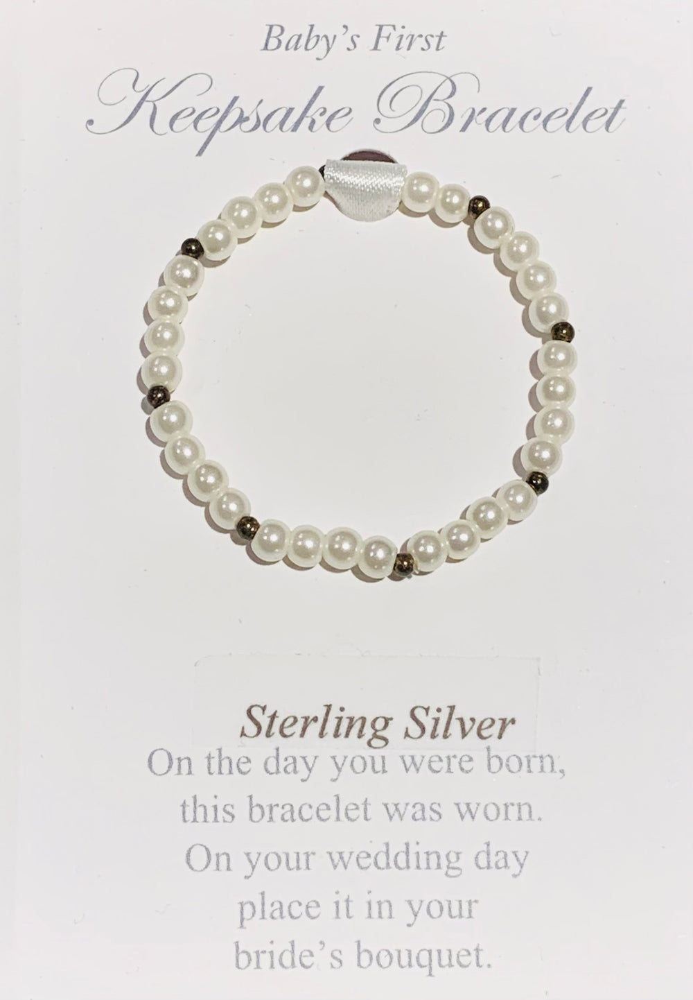 Pearls and Sterling Infant Bracelet