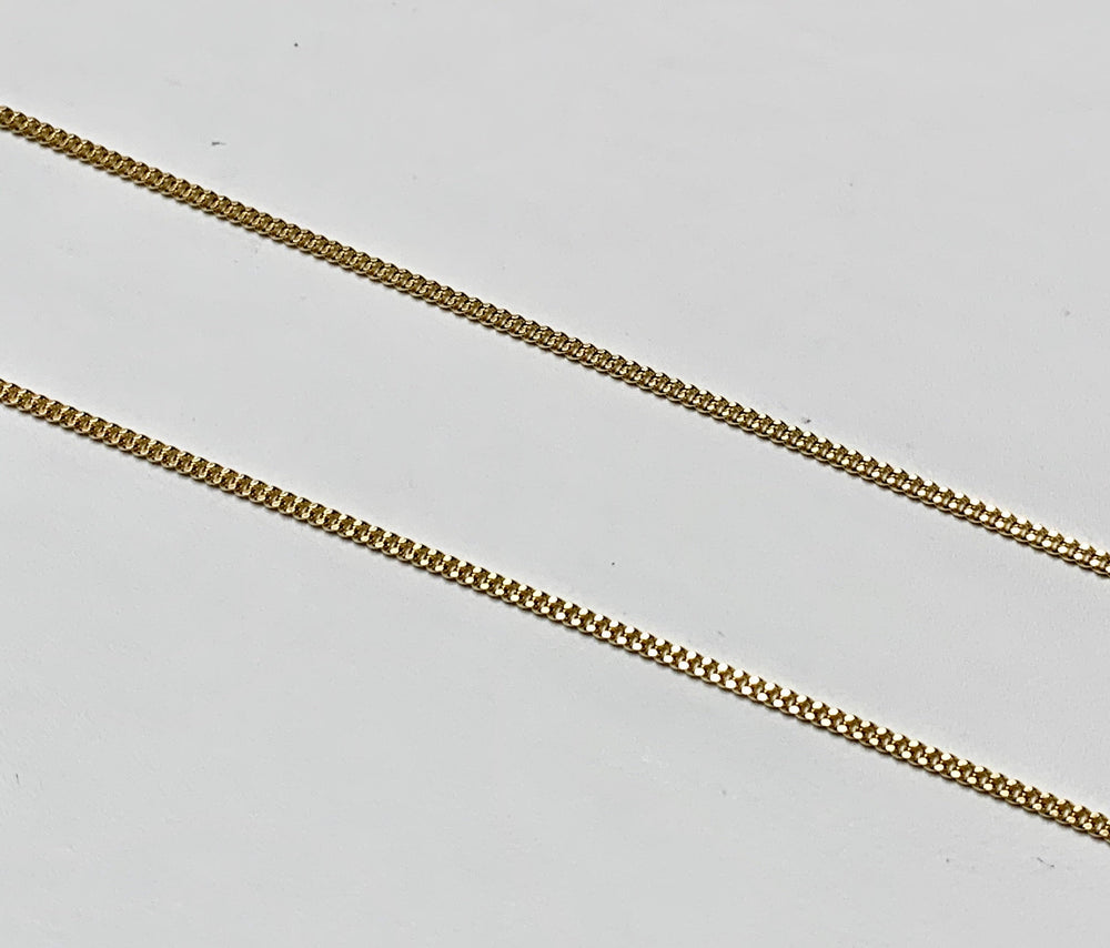 14K Gold Curb Pendant Chain 24"