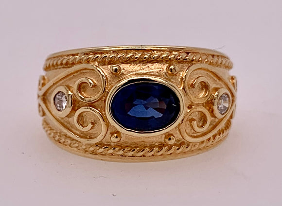 14K Etruscan Design Band
