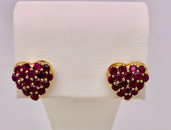14K Rhodolite Garnet Earrings