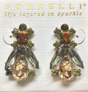 Sorrelli Winged Crystal Navette Post Earrings