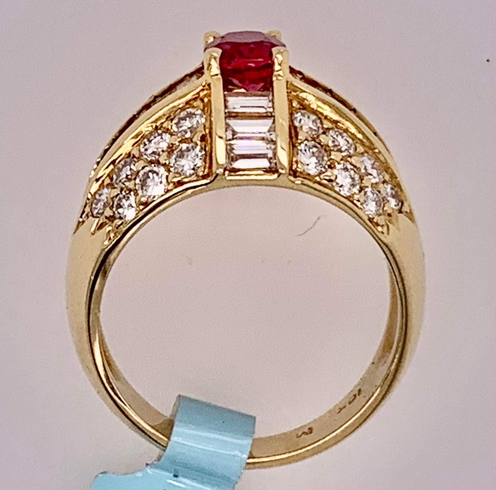 Ruby and Diamond Ring 18K