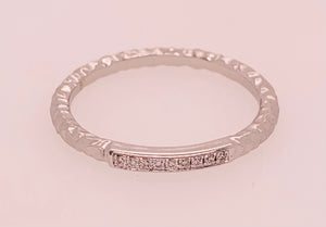 White Gold and Diamond Band by PeJay Creations