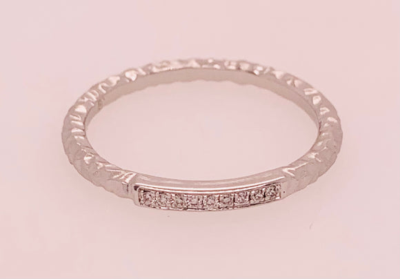 White Gold and Diamond Band by PeJay Creations