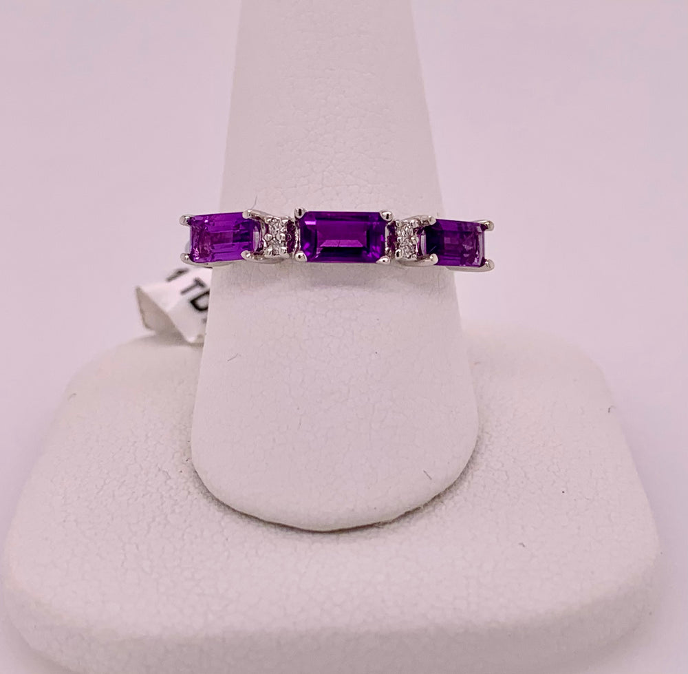 Amethyst & Diamond Ring