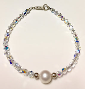 Swarovski Crystal/Cultured Pearl Bracelet