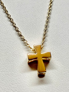 14K Yellow Gold Cross Necklace