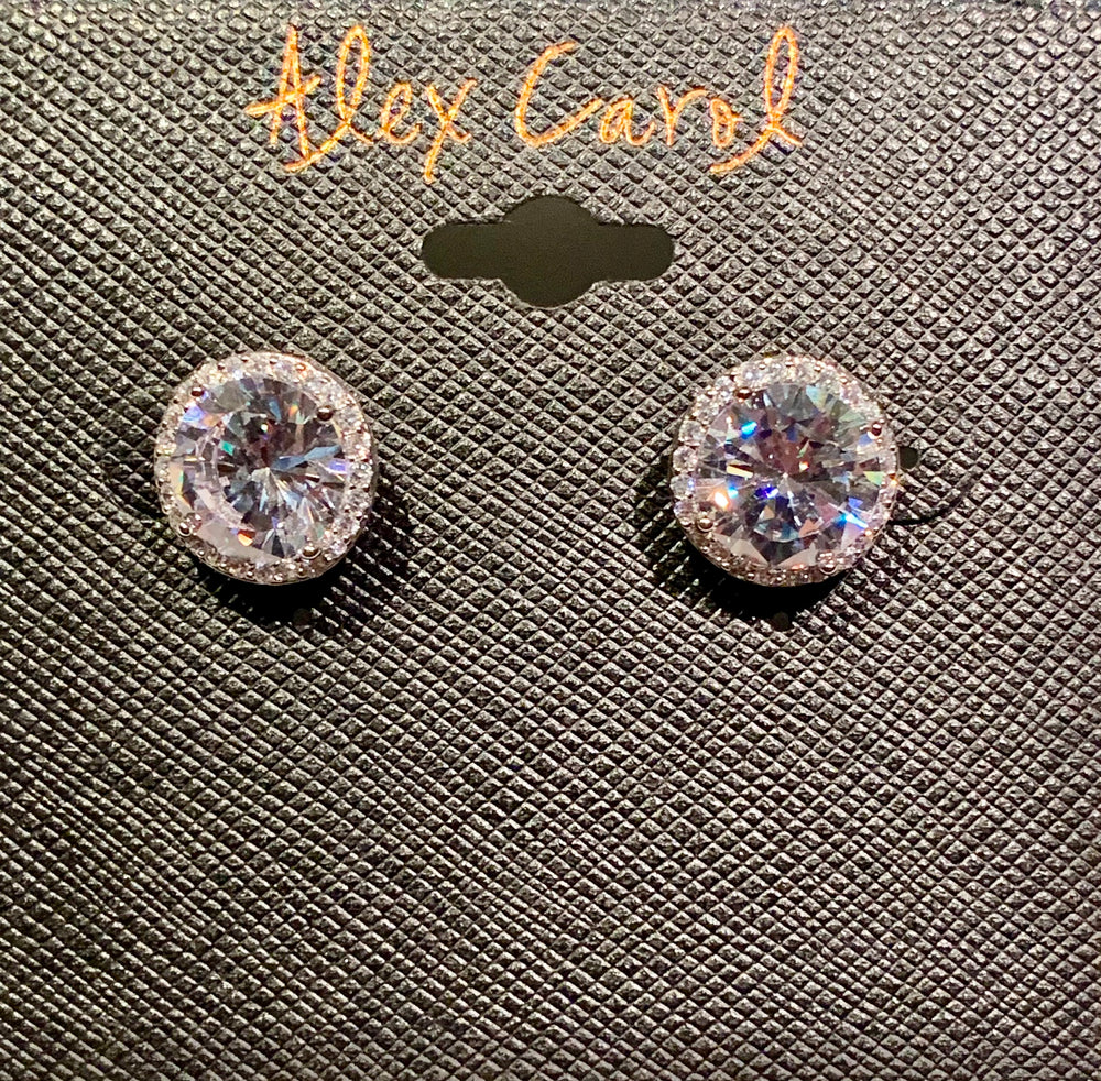 Alex Carol CZ Stud Earrings