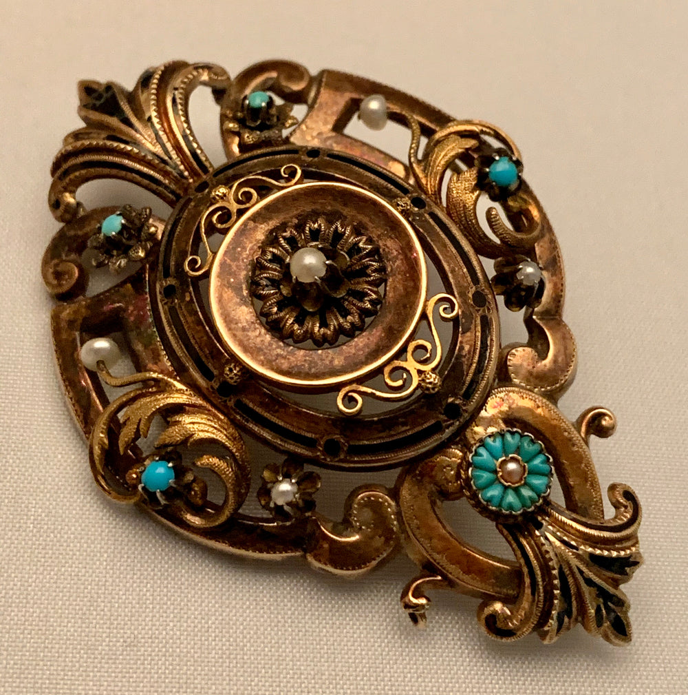 14K Estate Brooch