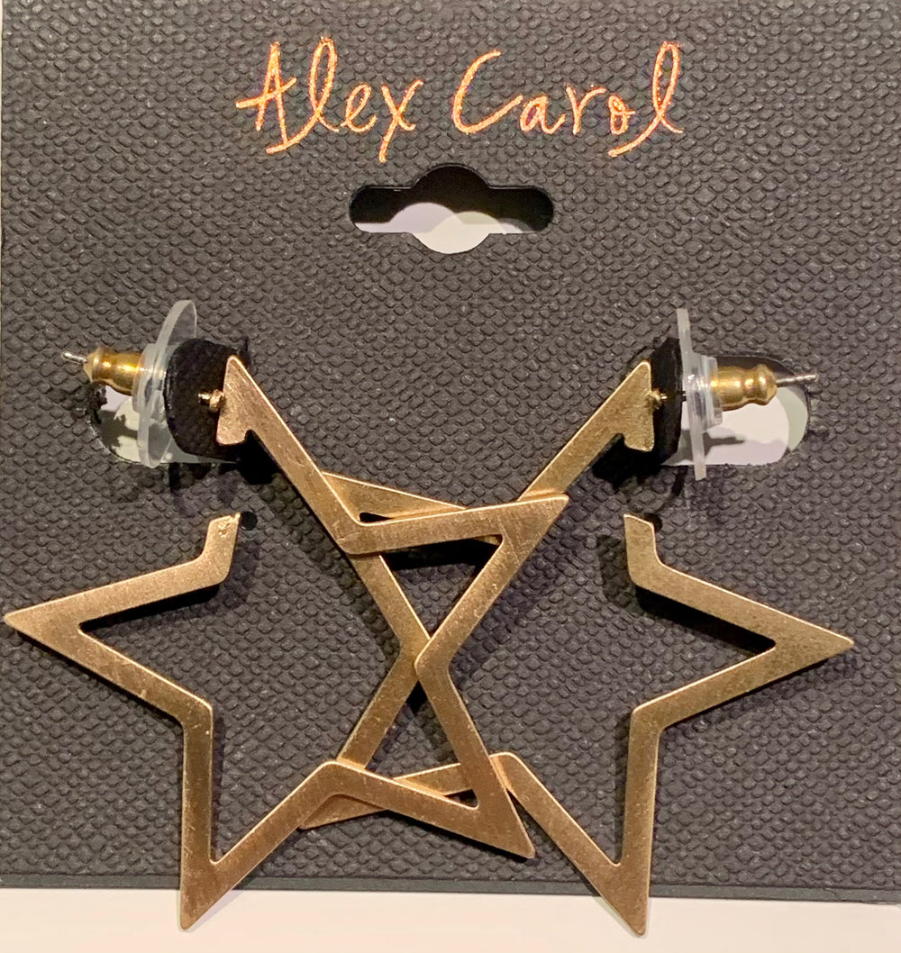 Alex Carol Open Star Earrings