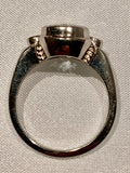 14K White Gold Aquamarine and Diamond Ring