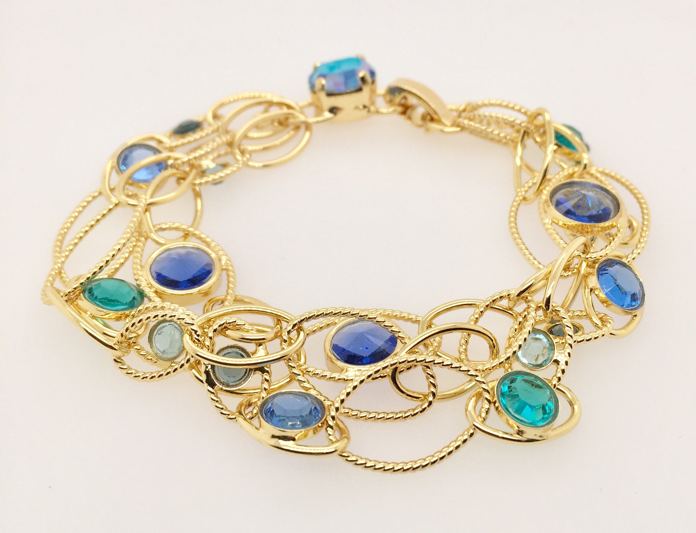 Sorrelli Crystal & Chain Linked Bracelet