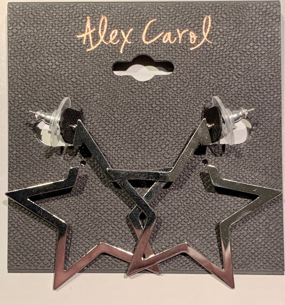 Alex Carol Open Star Earrings