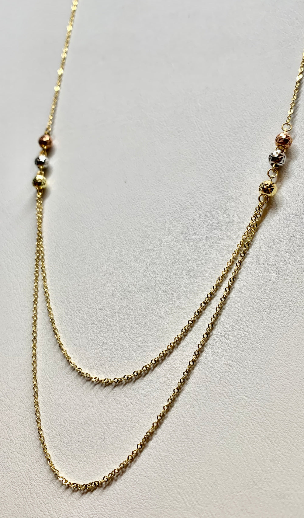 14K Yellow/Rose/White Designer Necklace