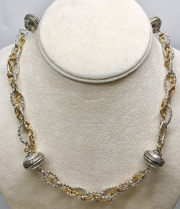 Fashion Two-Tone Link Necklace
