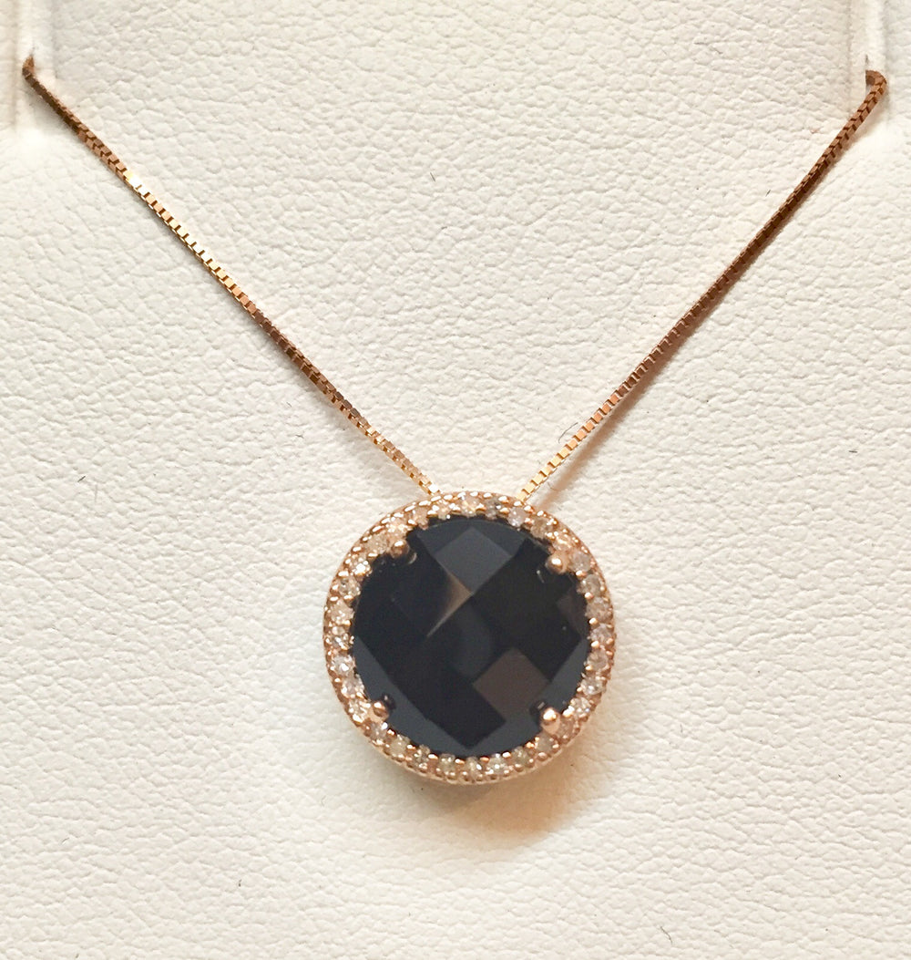 Onyx & Diamond Pendant