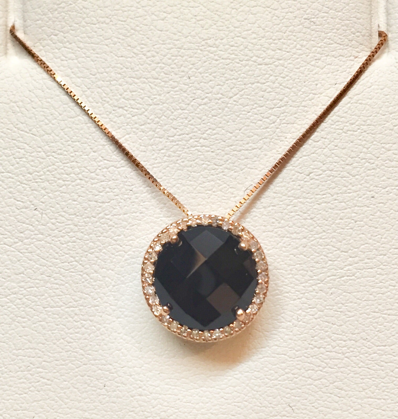 Onyx & Diamond Pendant