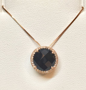 Onyx & Diamond Pendant