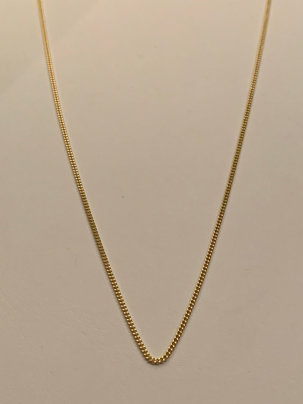 14K Gold Curb Pendant Chain 24"