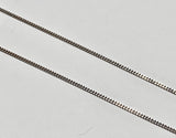 14K White Gold Curb Pendant Chain