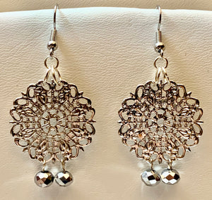 Fashion Filigree Faceted Bead Earring