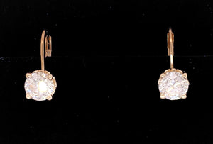 1.82 Carat TW Diamond Lever Back Earrings