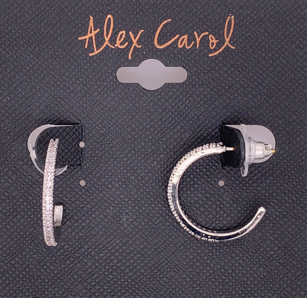Alex Carol Dainty CZ Hoop Earrings