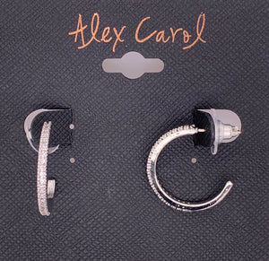 Alex Carol Dainty CZ Hoop Earrings