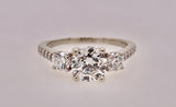 Three Stone Diamond Engagement Ring