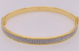 Gold Vermeil Pave' Glitter Bangle