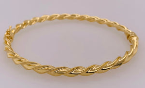 Gold Filled Twisted Bangle