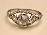 PLATINUM ESTATE DIAMOND RING