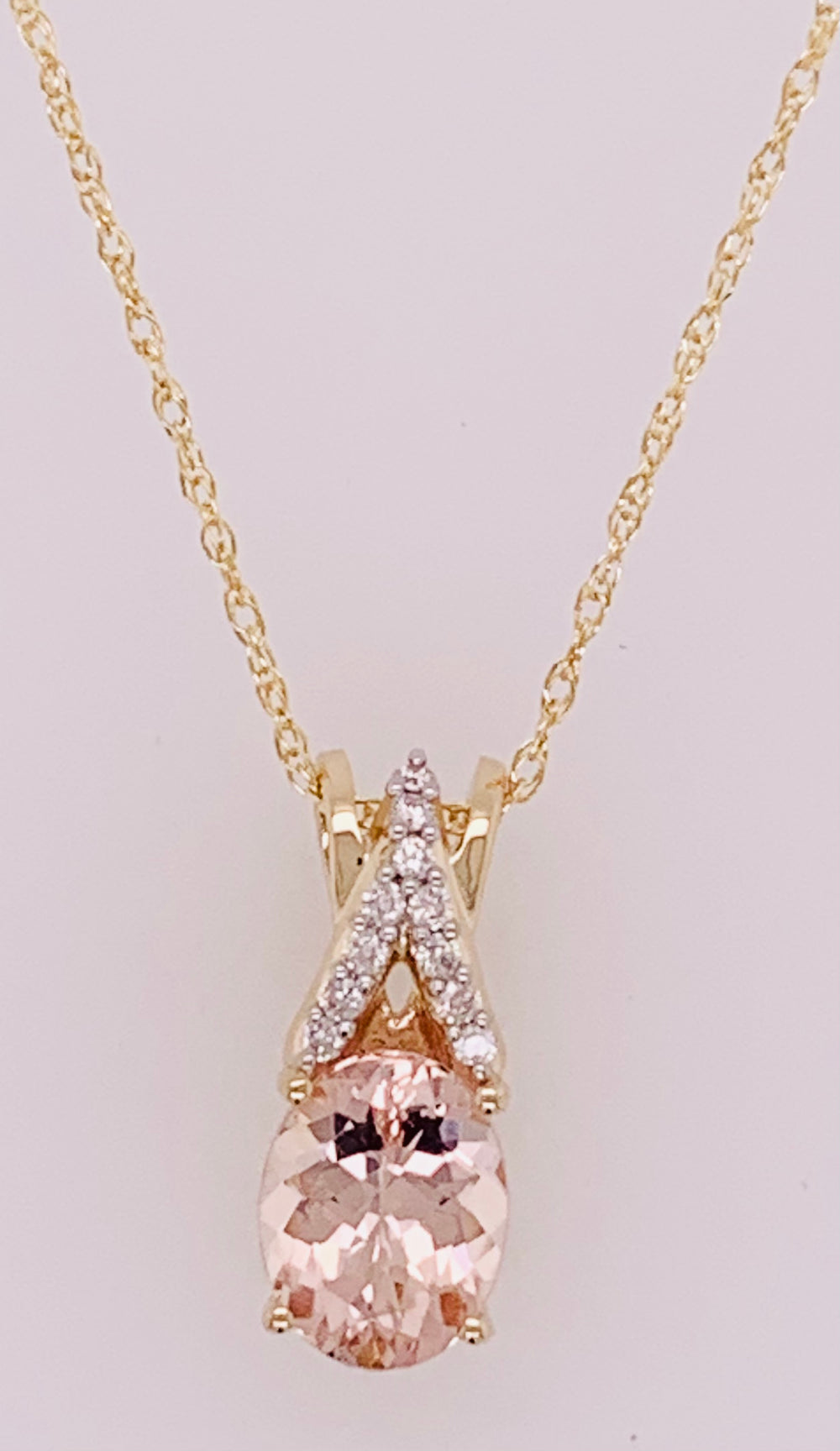 14K Morganite and Diamond