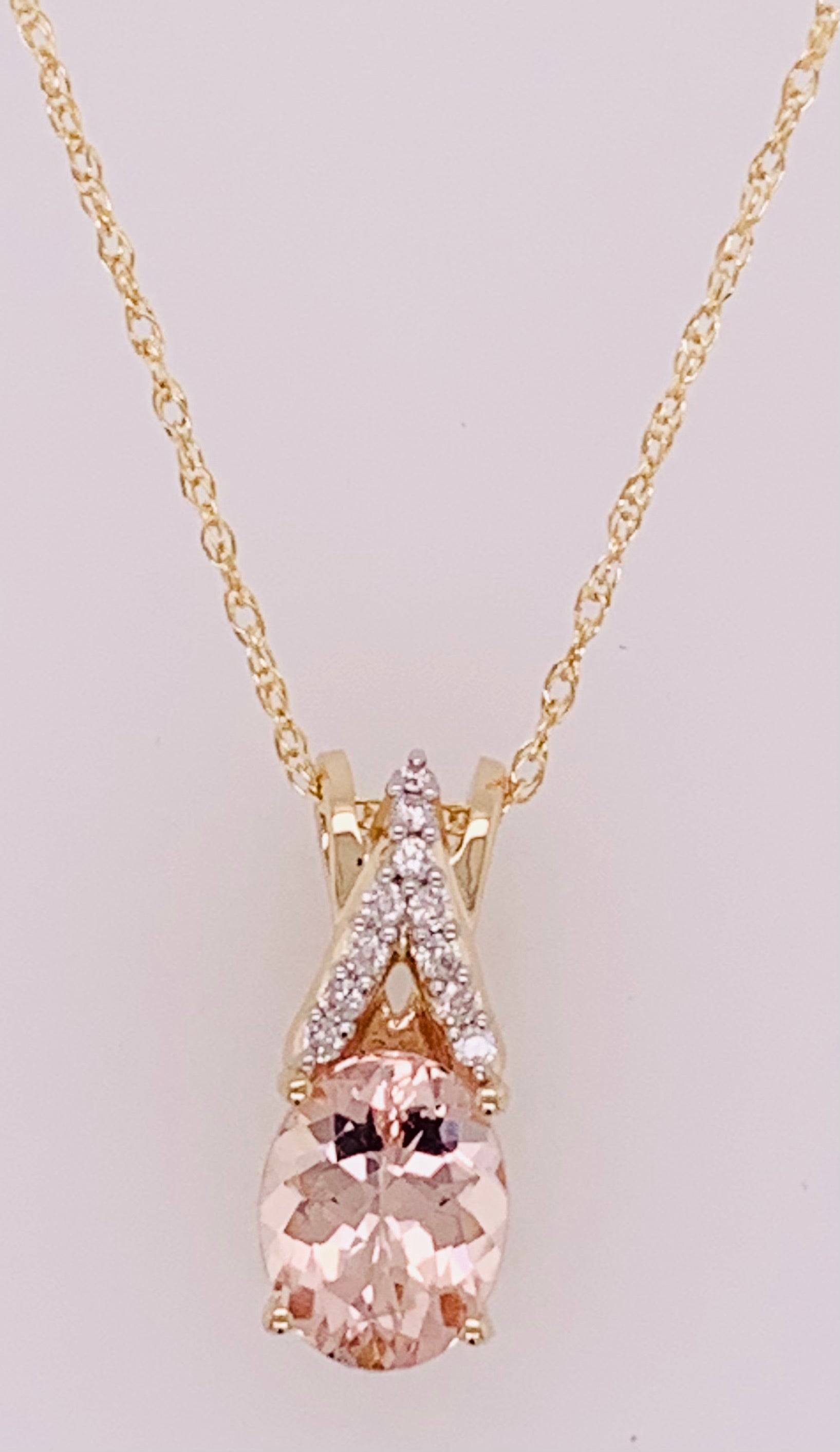 14K Morganite and Diamond