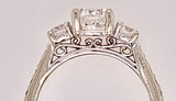Three Stone Diamond Engagement Ring