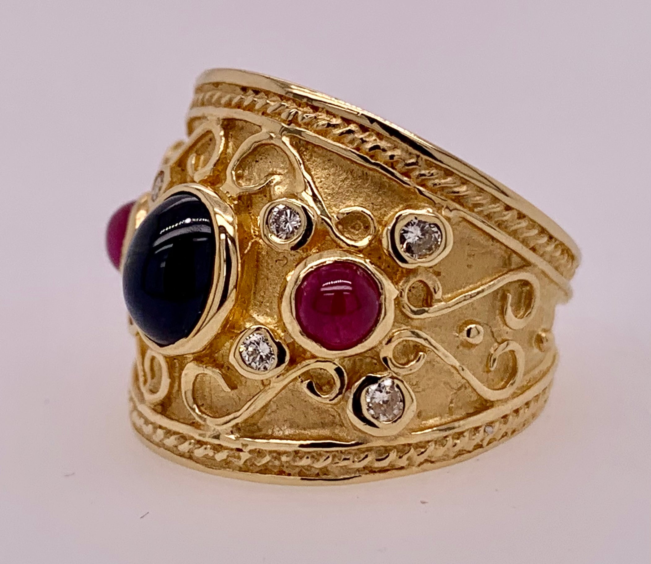 14K Etruscan Design Band