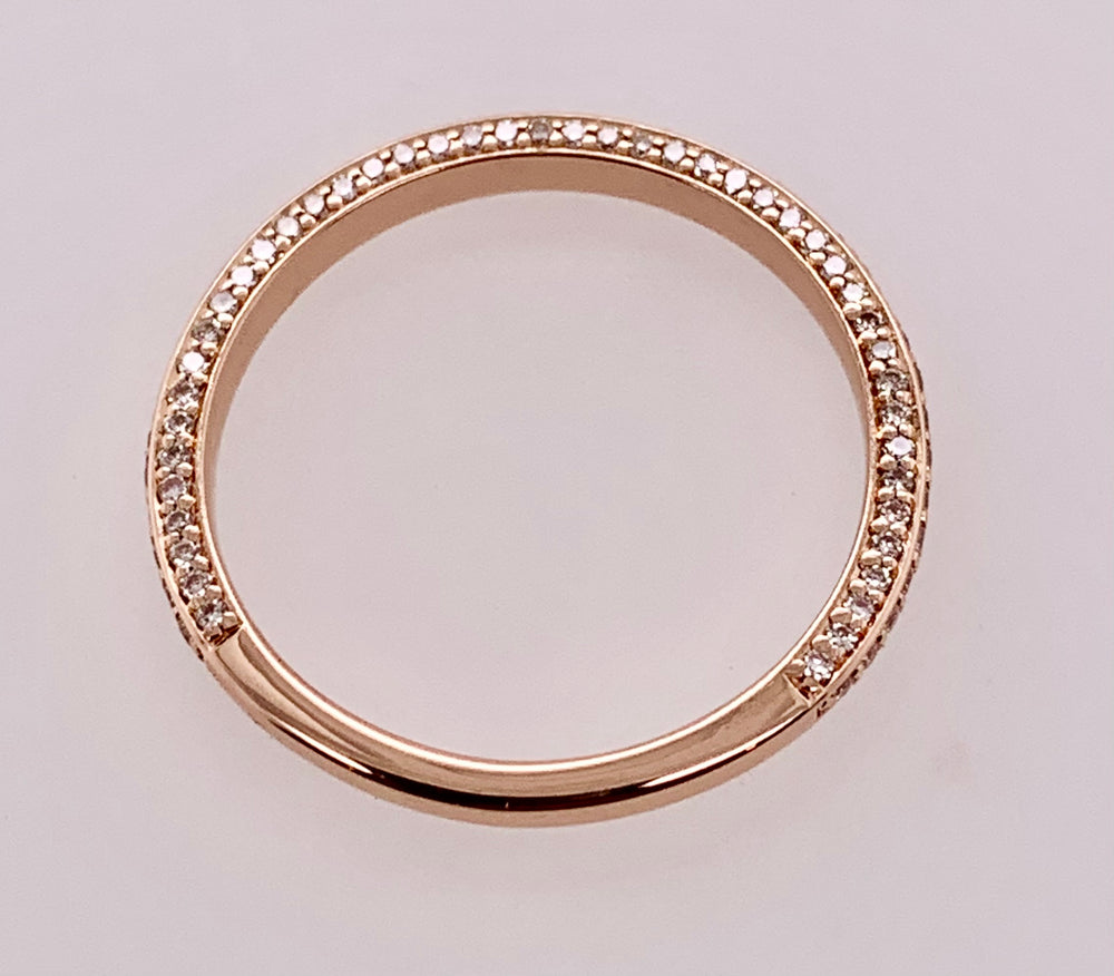 14K Rose Gold Diamond Band