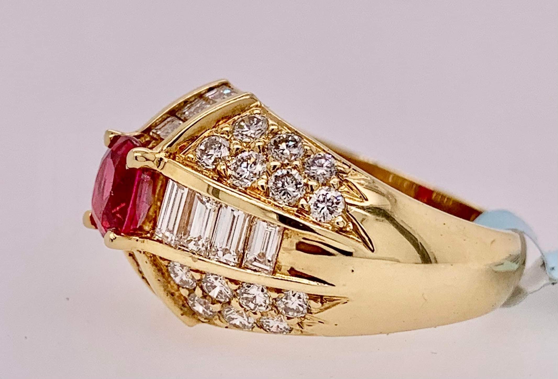 Ruby and Diamond Ring 18K