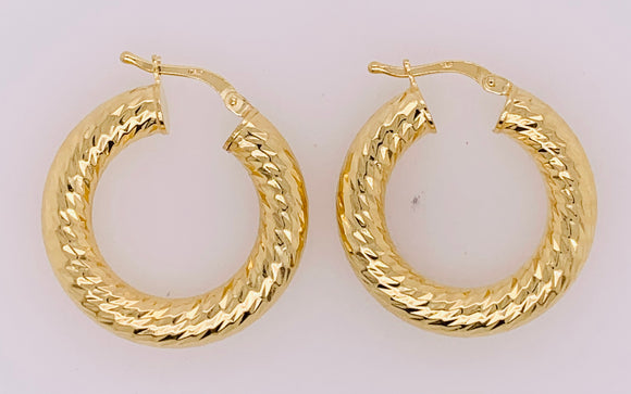 Gold Vermeil Hoop Earrings