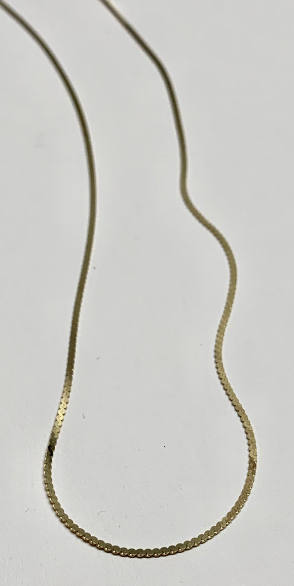 14K Yellow Gold Serpentine Chain