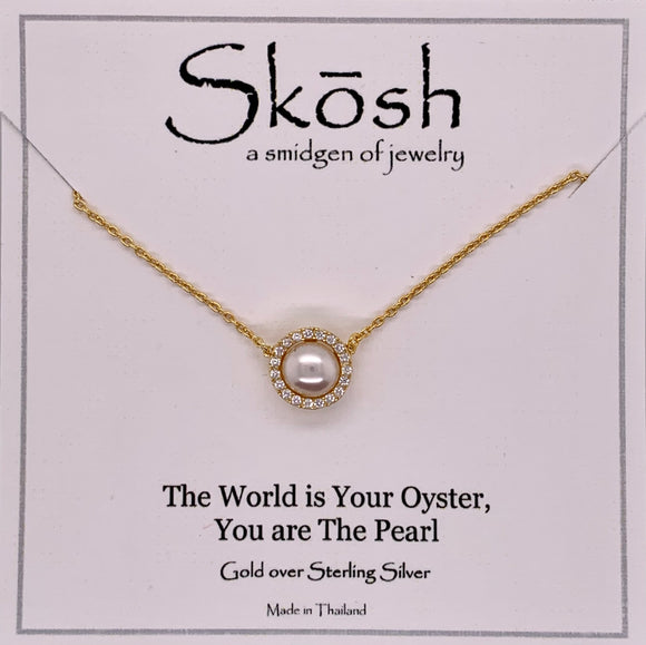 Skosh Pendant FW Pearl CZ
