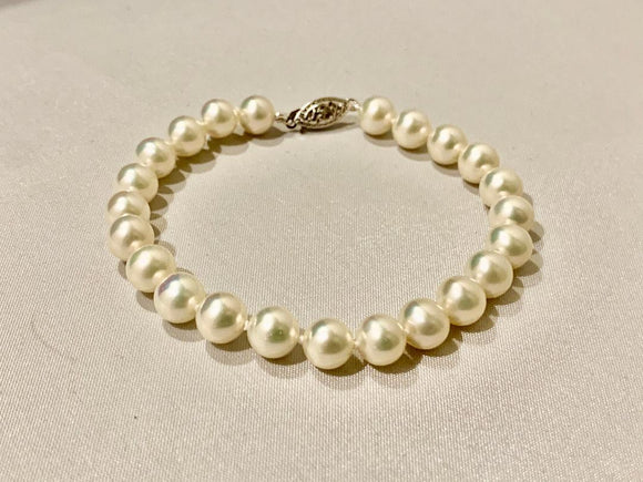 7-8 MM Freshwater Cultured Pearl Bracelet