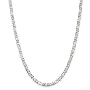 Sterling Silver 4.5mm Curb Chain 22"