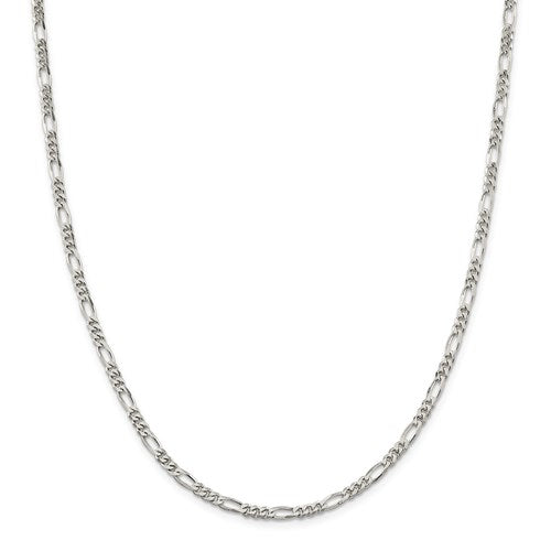 Sterling Silver 3.5mm Figaro Chain