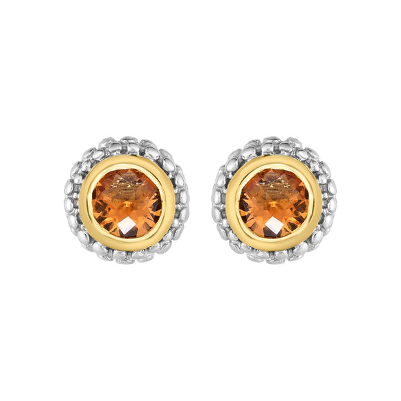 Phillip Gavriel Sterling/18K Citrine Earrings