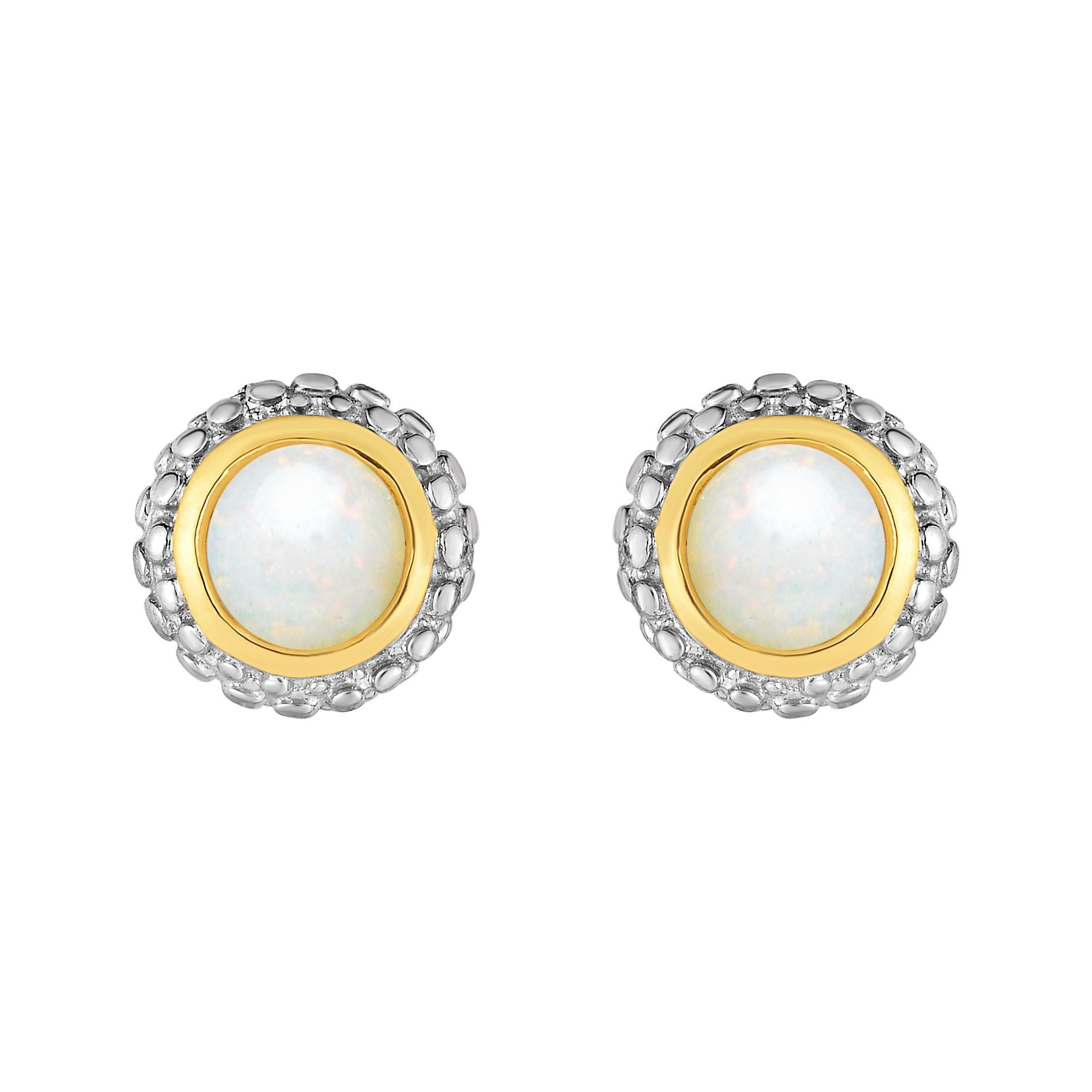 Phillip Gavriel Sterling/18K Opal Earrings