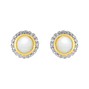 Phillip Gavriel Sterling/18K Opal Earrings