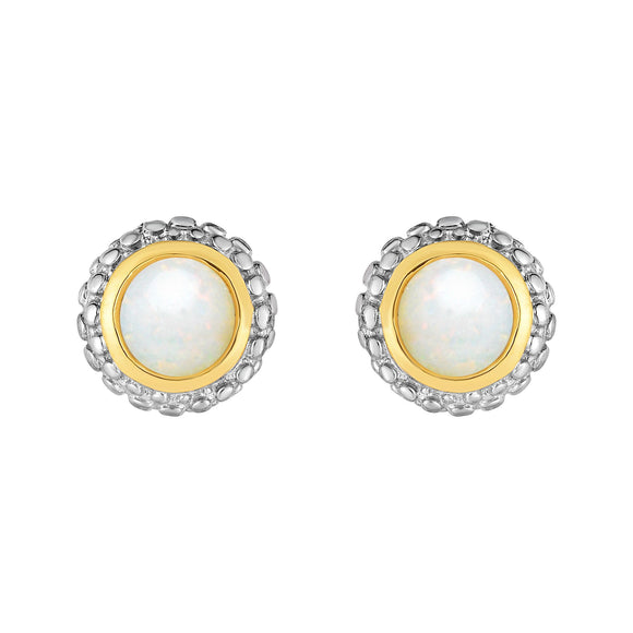 Phillip Gavriel Sterling/18K Opal Earrings