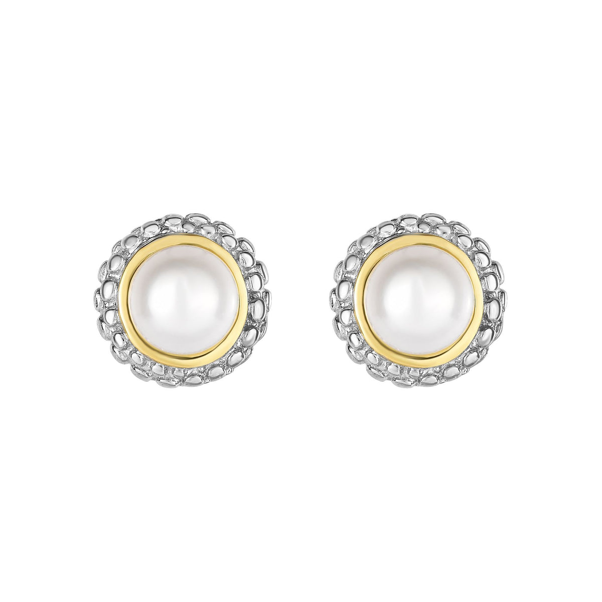 Phillip Gavriel Sterling/18K Pearl Earrings